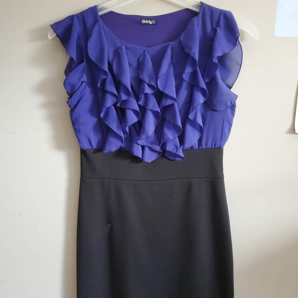 Purple and black bodycon dress - Picture 3 of 5